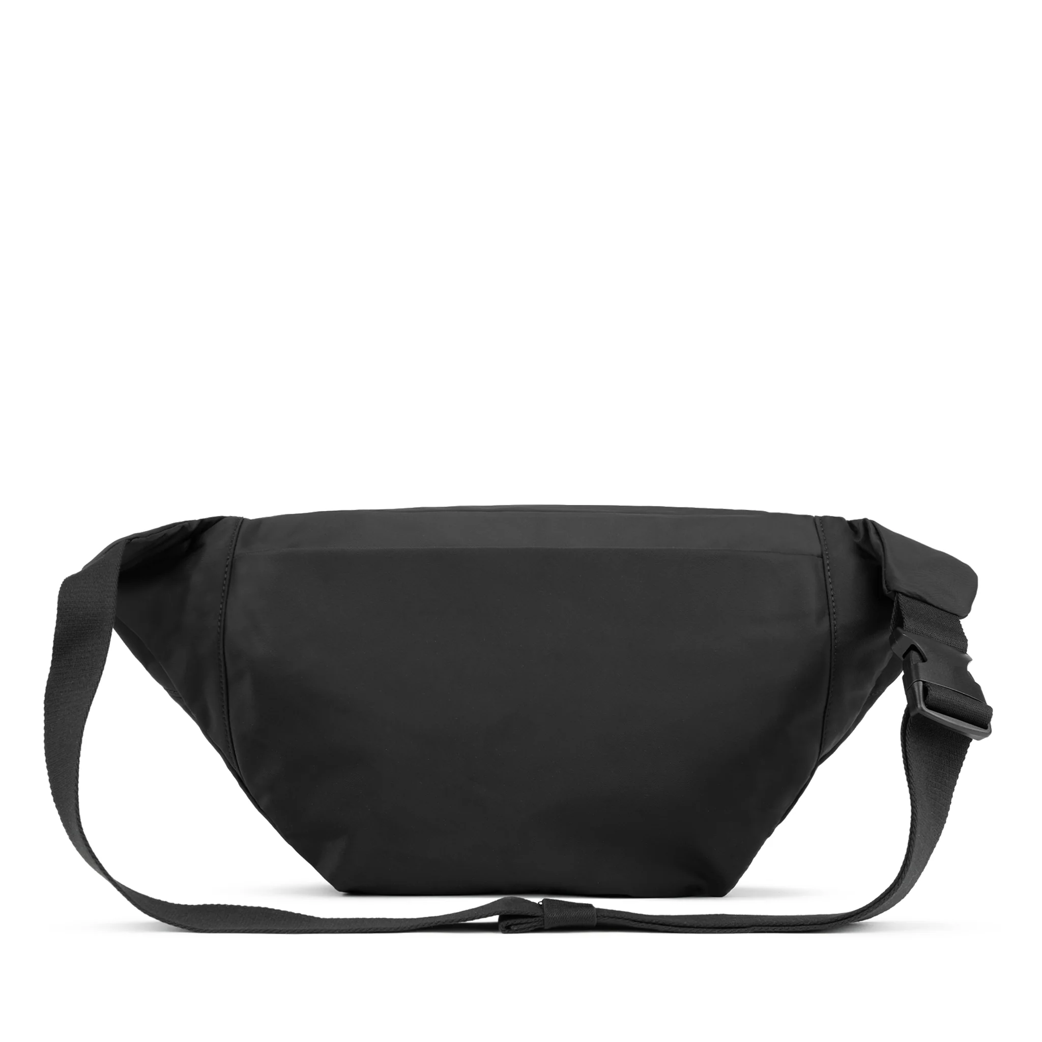 All Black Oval Crossbody Bag in Black - Image 3