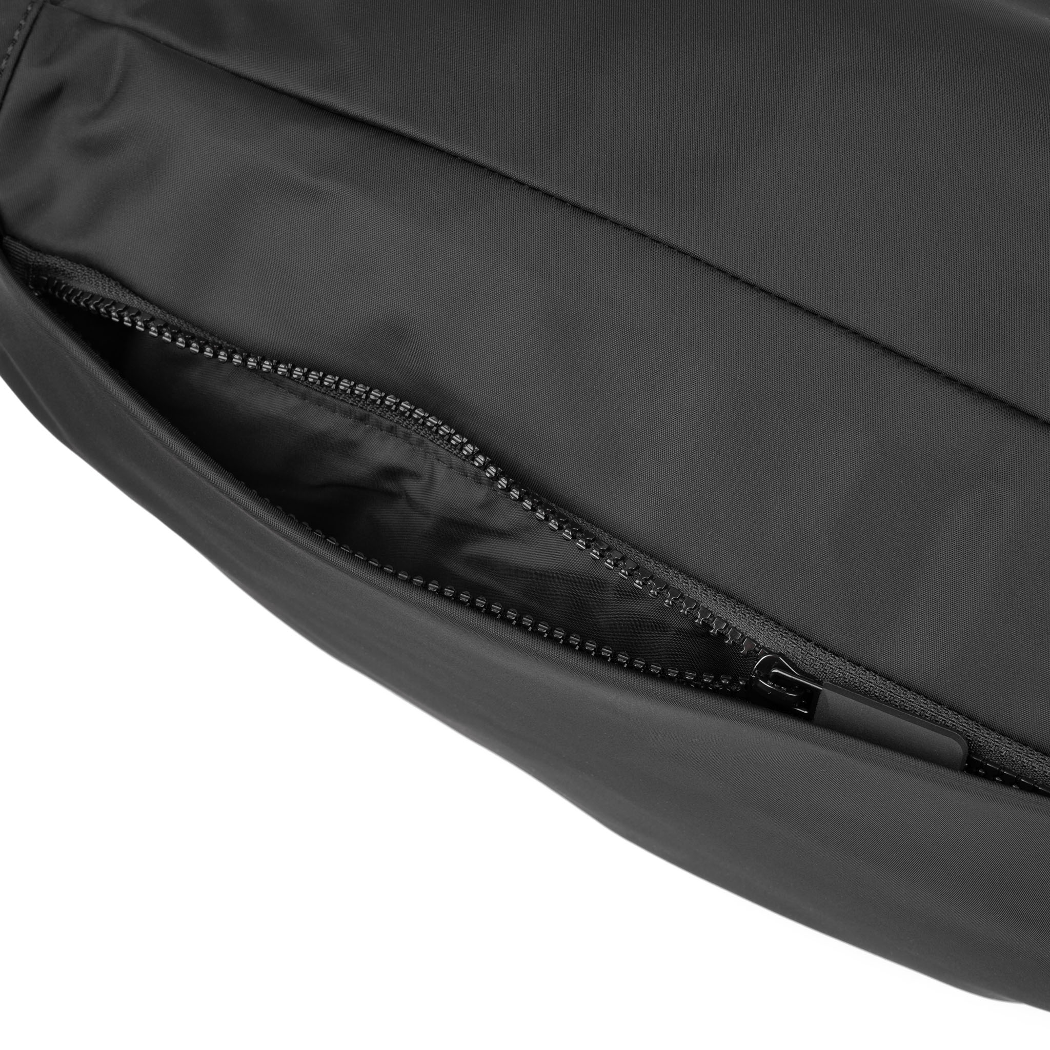 All Black Oval Crossbody Bag in Black - Image 5