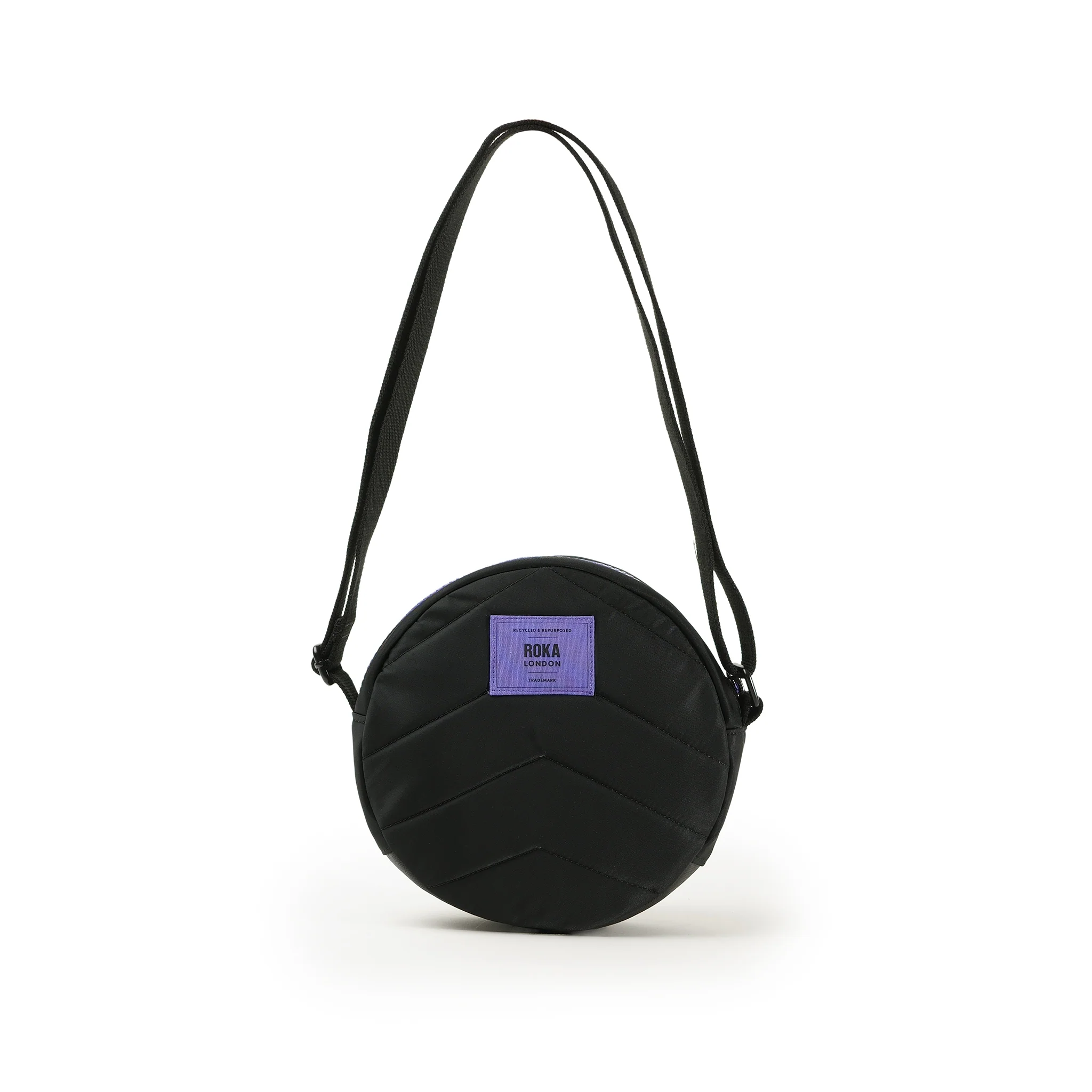 All Black Paddington Crossbody Bag in Simple Purple - Image 3