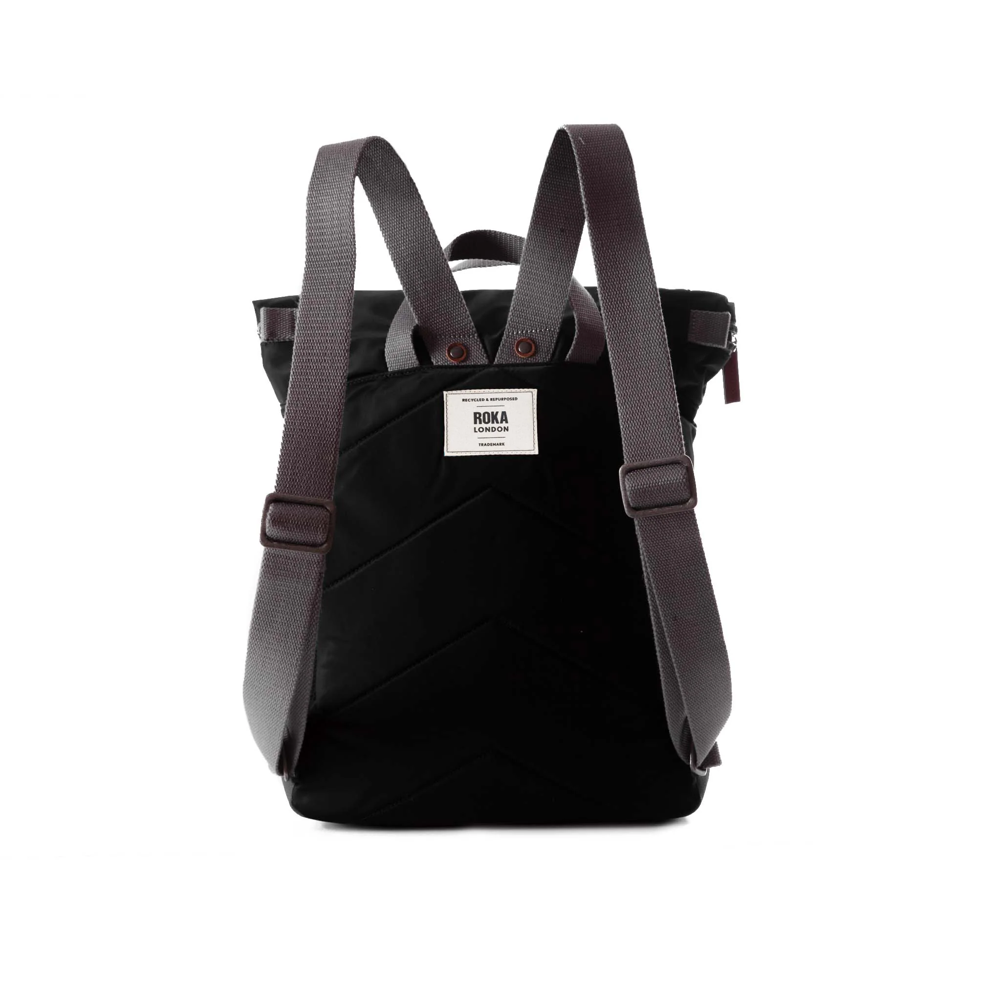 Canfield Roll Top Backpack in Black - Image 3