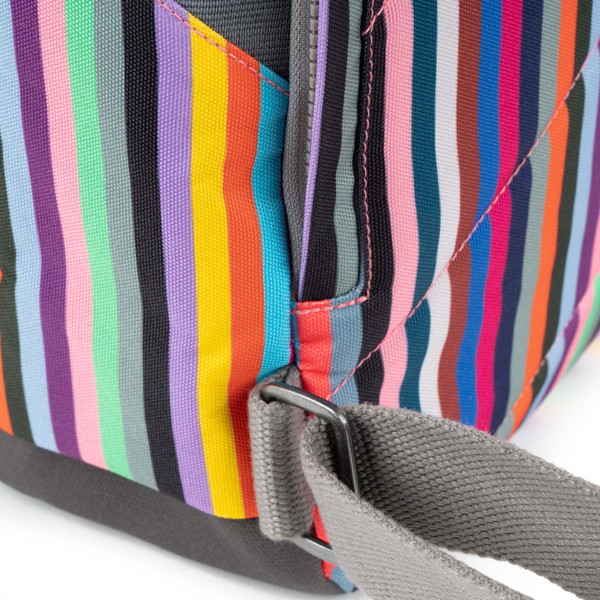Canfield Roll Top Backpack in Multi Stripe - Image 5