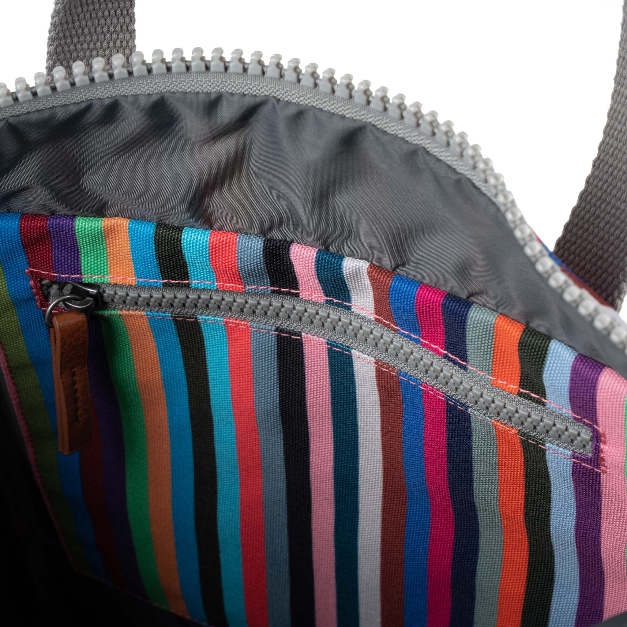 Canfield Roll Top Backpack in Multi Stripe - Image 7