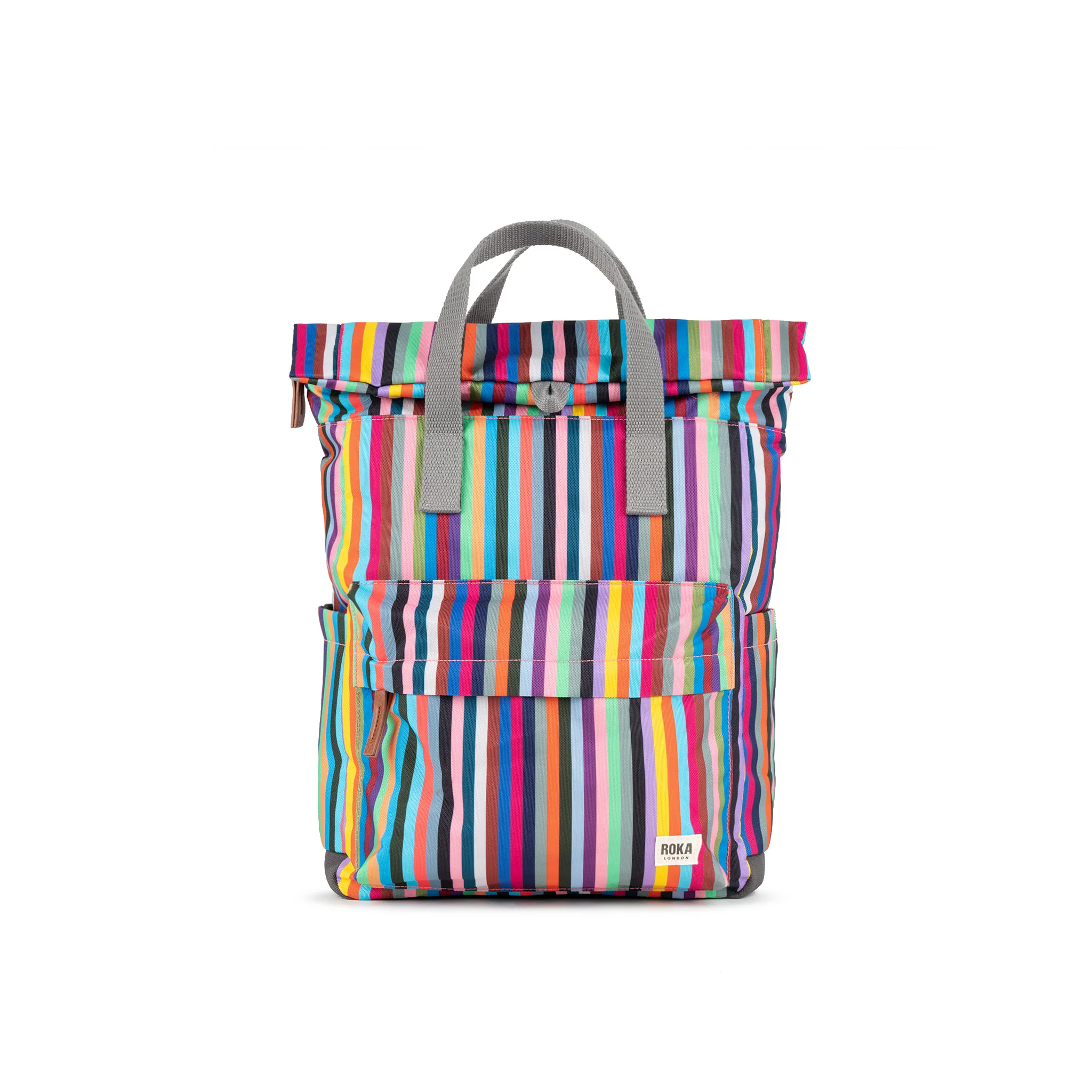 Canfield Roll Top Backpack in Multi Stripe - Image 8