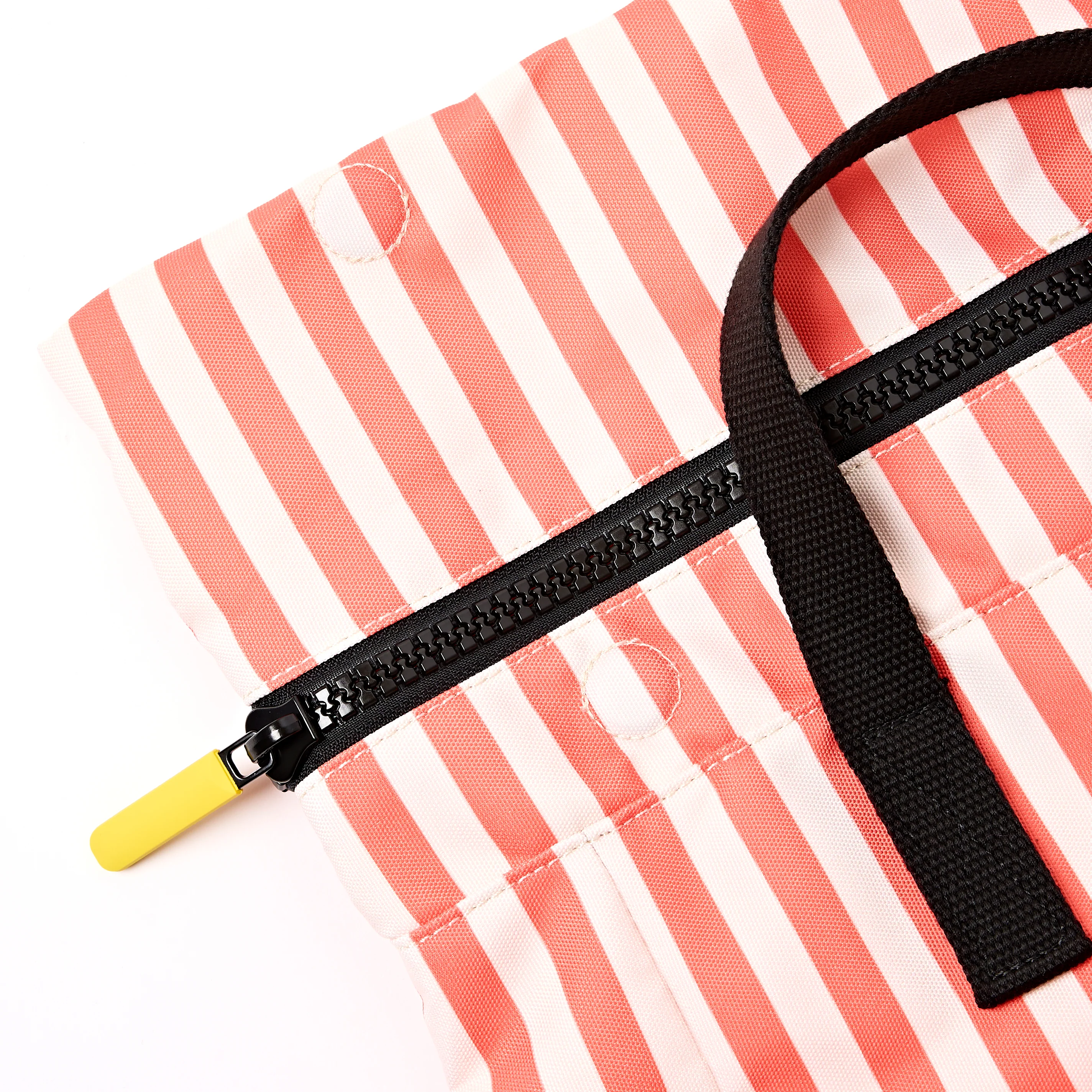 Canfield Roll Top Backpack in Coral Stripe - Image 6