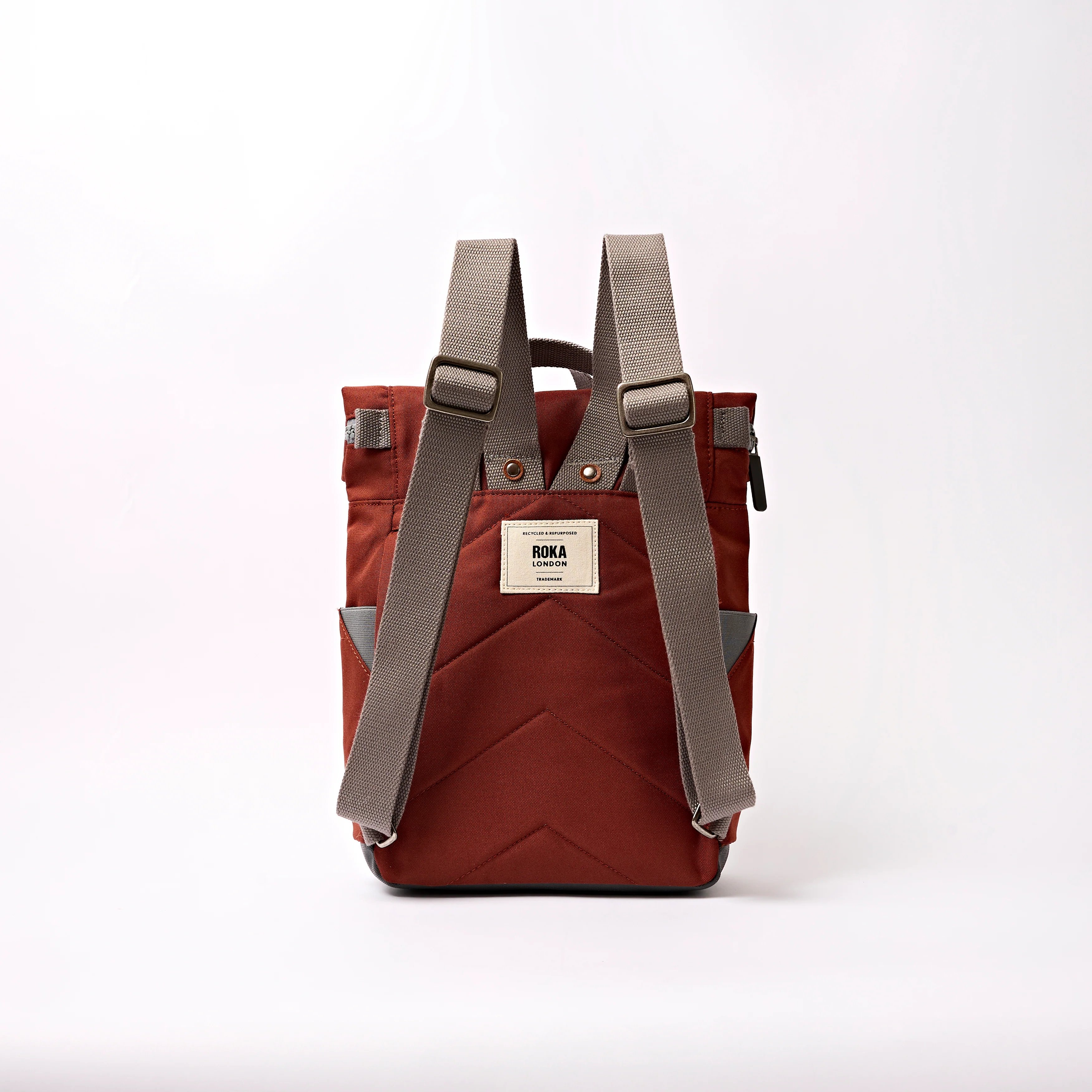 Canfield Roll Top Backpack in Henna Stripe - Image 4