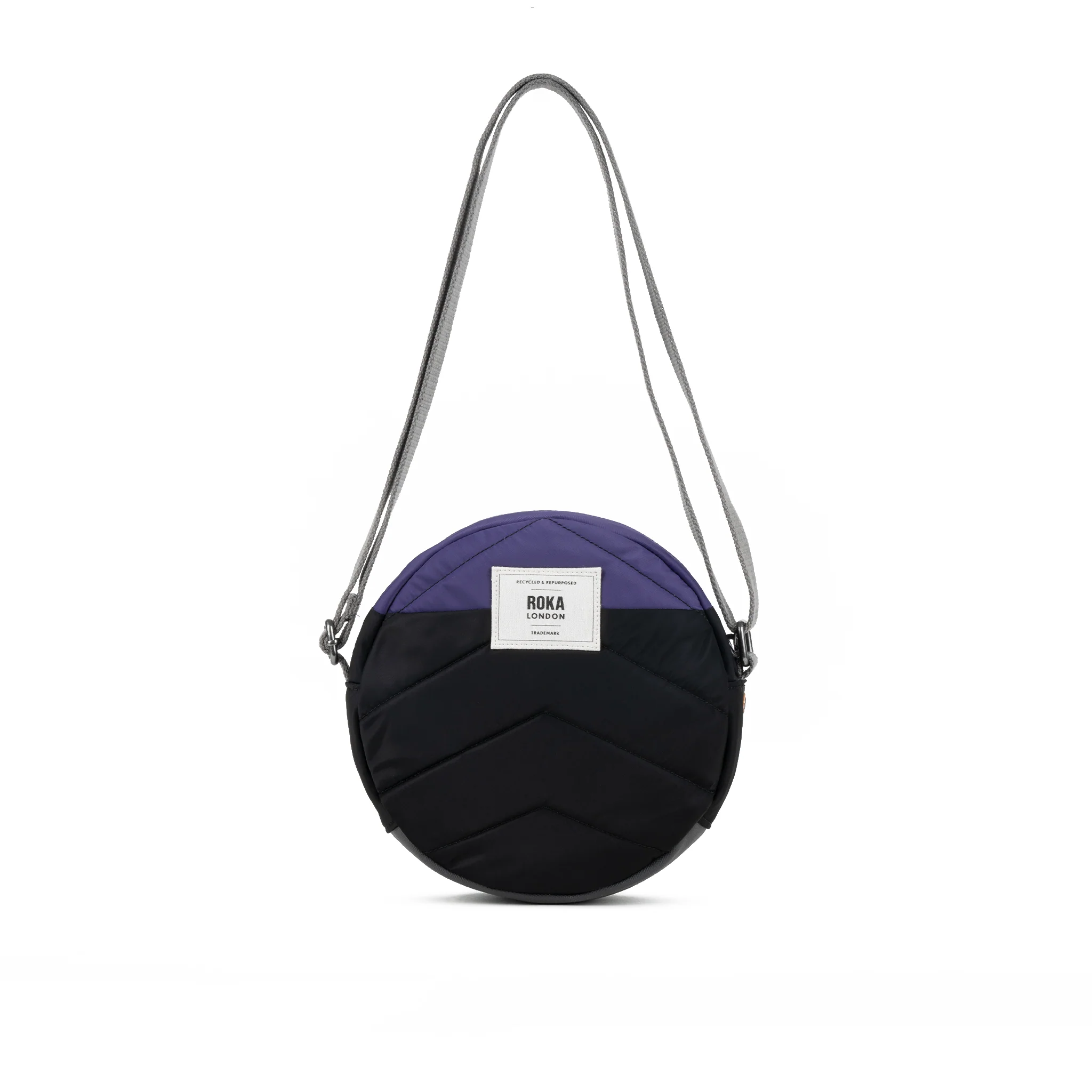 Creative Waste Paddington Crossbody Bag in Black/Mulberry - Image 3