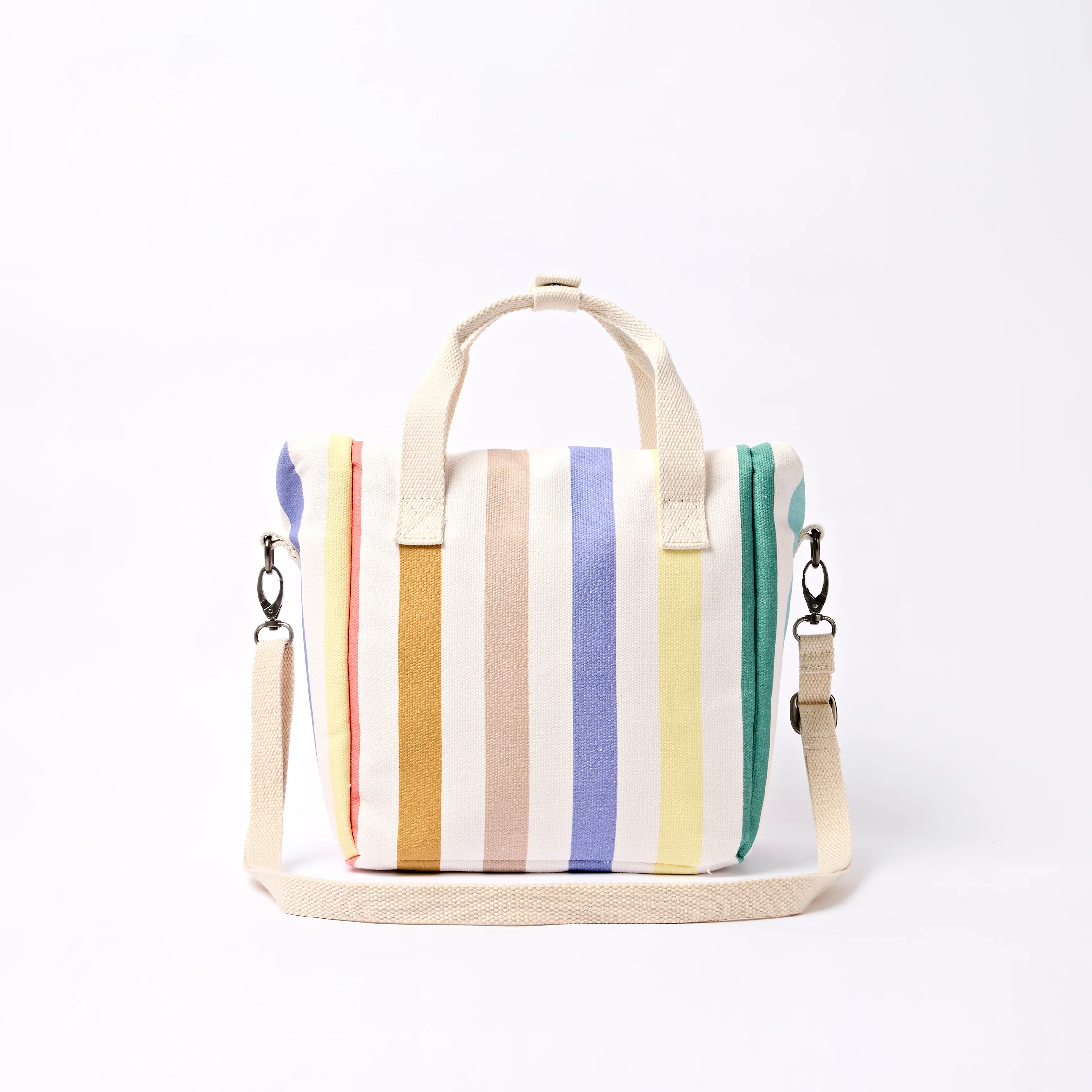 Hampstead Lunch Bag in Pastel Multi Stripe - Image 3