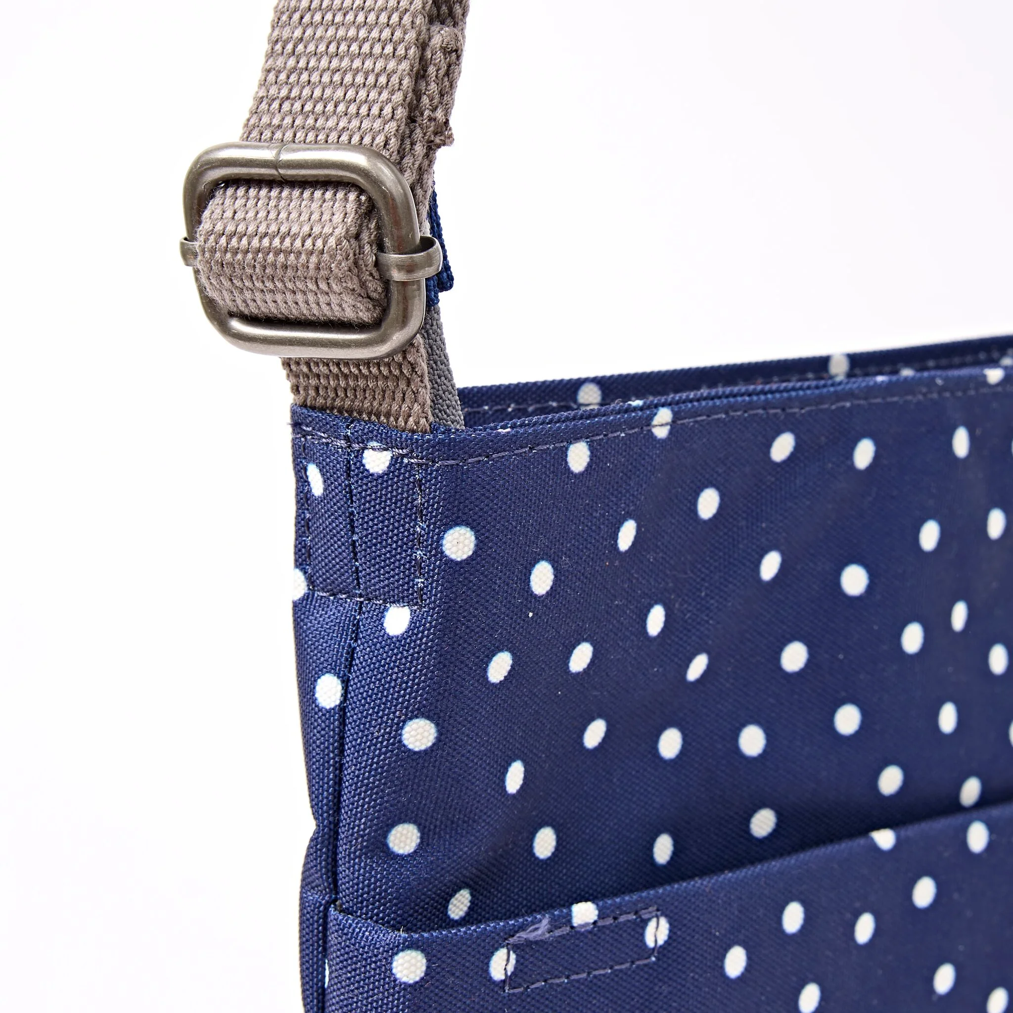 Kennington Crossbody Bag in Navy Polka Dot - Image 5