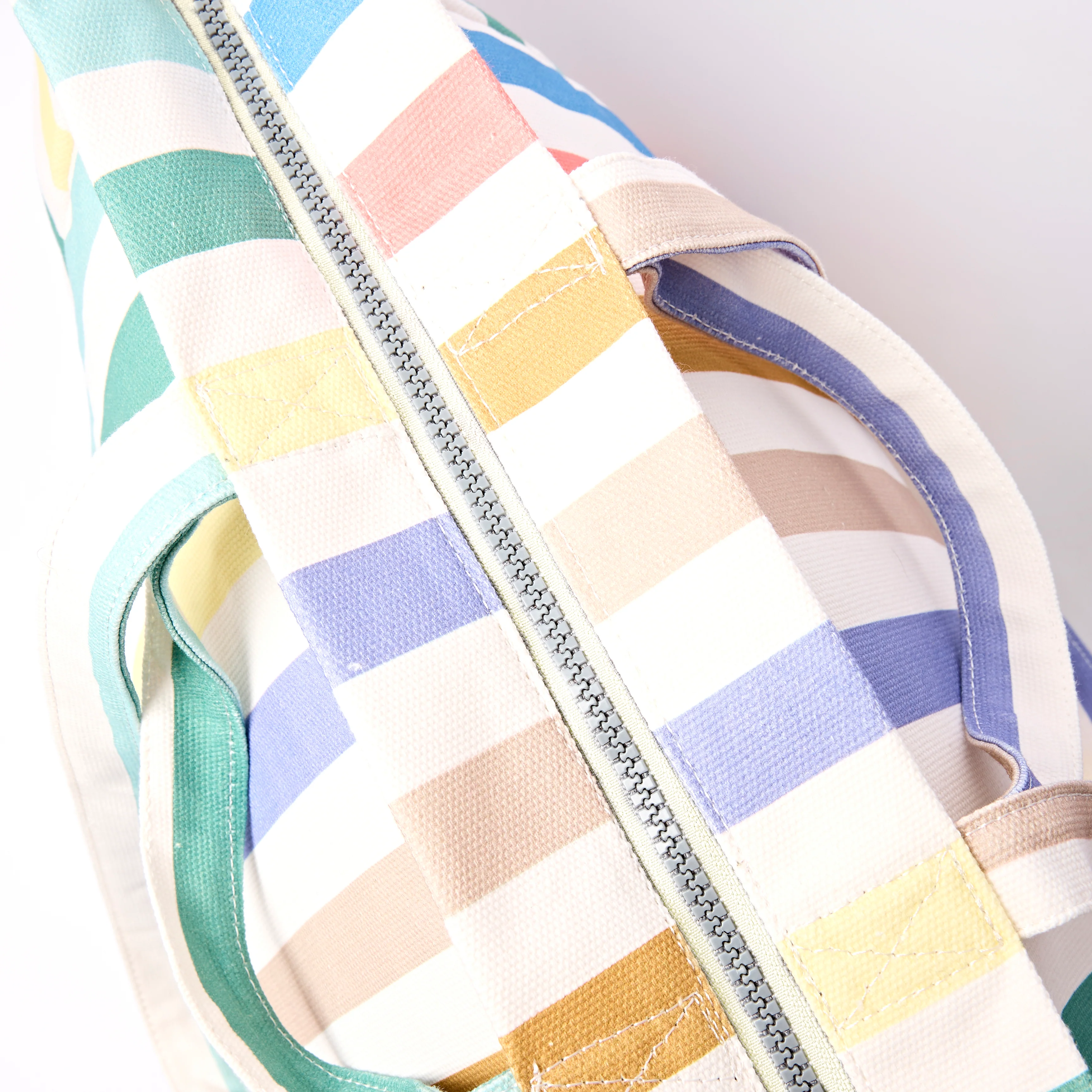 Marylebone Tote Bag in Pastel Multi Stripe - Image 6