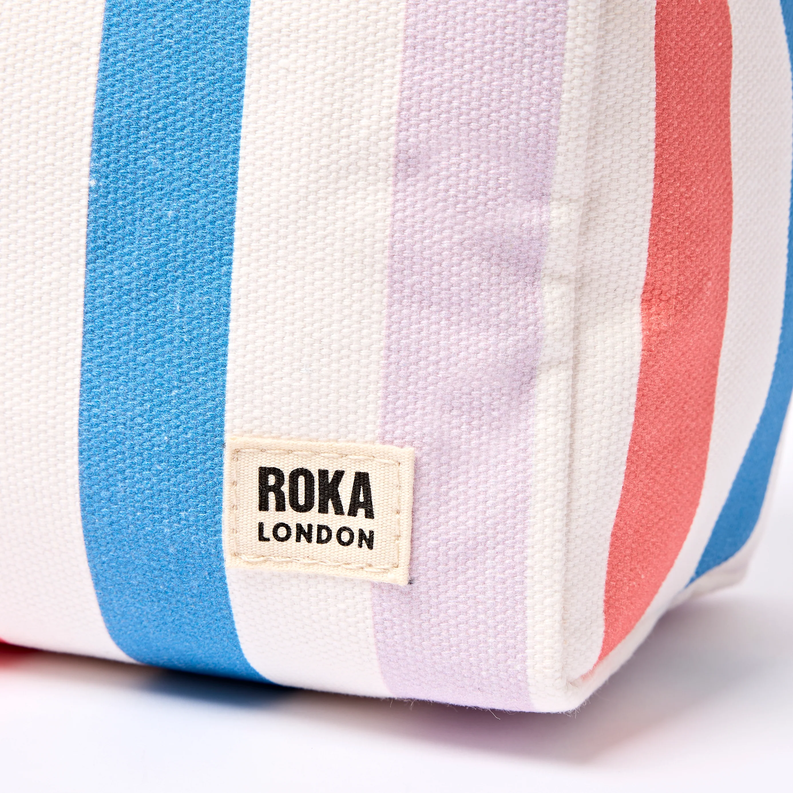 Mayfair Wash Bag in Pastel Multi Stripe - Image 7