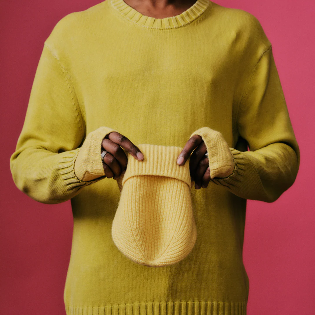 Shard Cashmere Beanie Hat in Ray Flower - Image 5